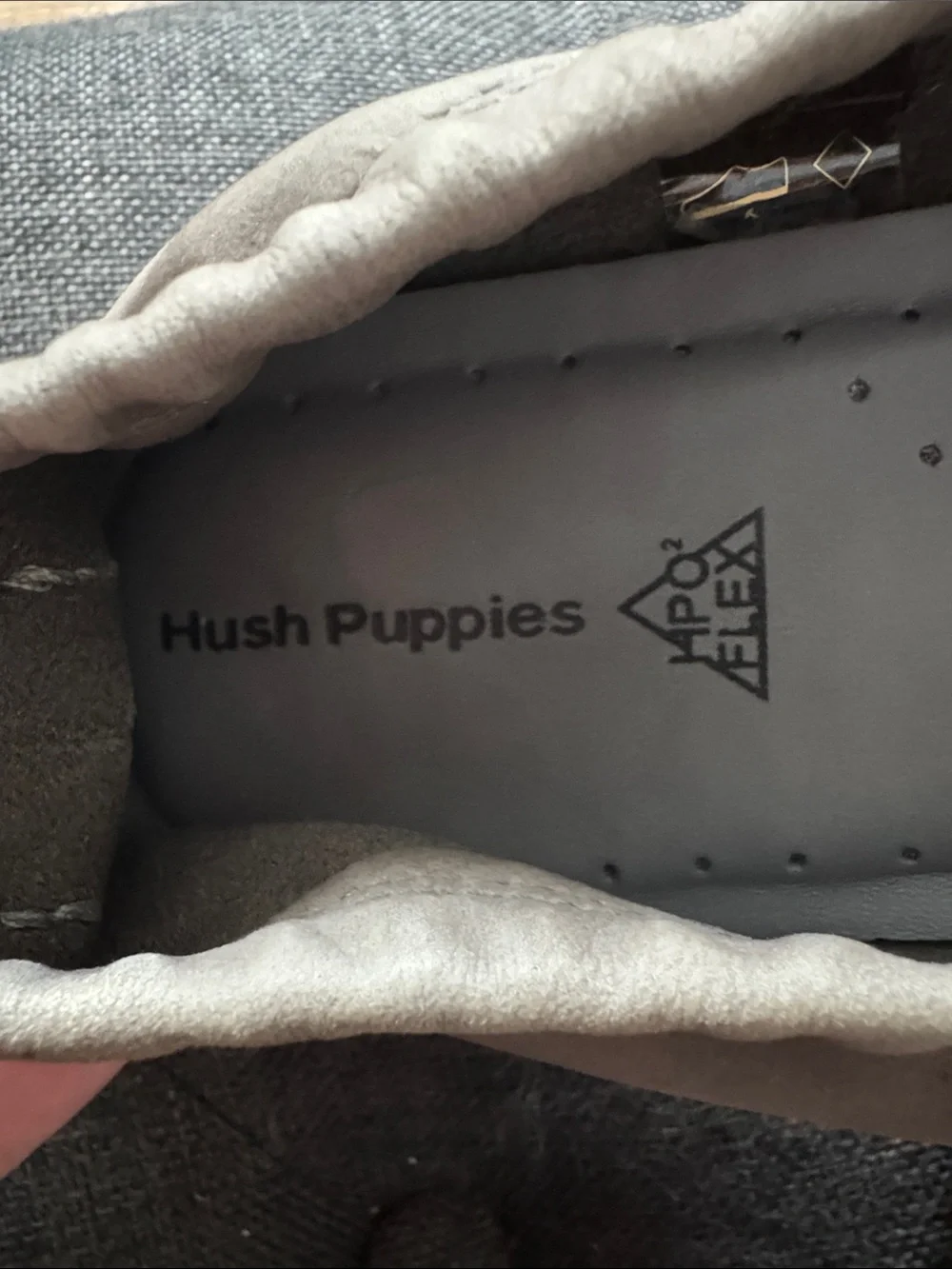 Hush Puppies HPO2 Flex- Taupe Suede Elastic-Back Driving Loafers 9.5 Women’s